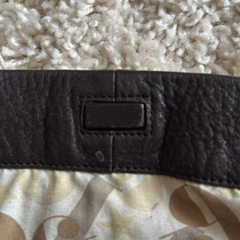 Vintage GAP Leather Dark Brown Pebbled Slouch Hobo Shoulder Bag Purse